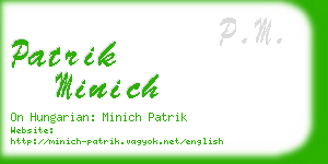 patrik minich business card